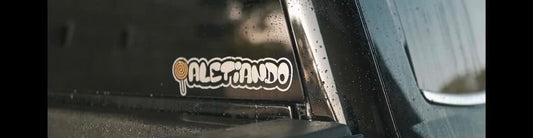 Gold/silver letters windshield
