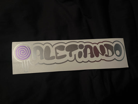 Chrome red/ chrome letters windshield