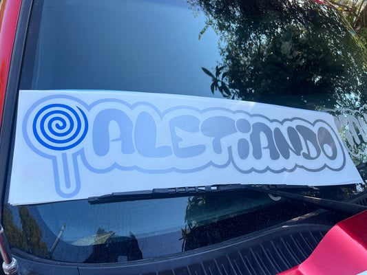 Gold/silver letters windshield